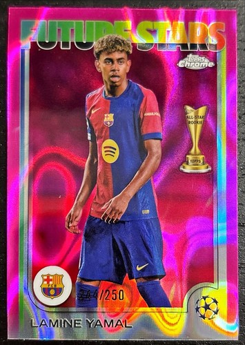 2024-25 Topps Chrome Lamine Yamal Future Stars Pink Lava Refractor /250 #27