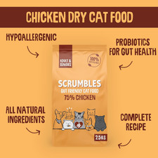 Scrumbles Adult and Senior Cats Dry Food, 750G 14.00 per kilo