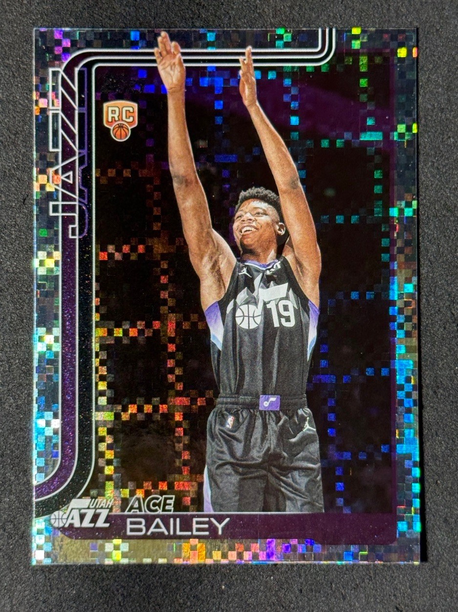 Topps 2025-26 Ace Bailey Victory Checkerboard SP RC #205 Utah Jazz Basketball