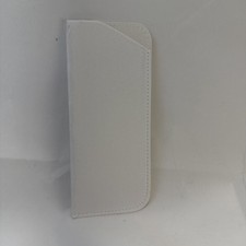Faux Leather Slip In Eyeglass Case For Women Or Men Glasses Case White