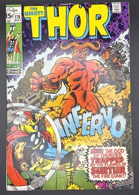 Thor #176 Loki! Surtur the Fire Giant! Jack Kirby! Stan Lee! Marvel 1970