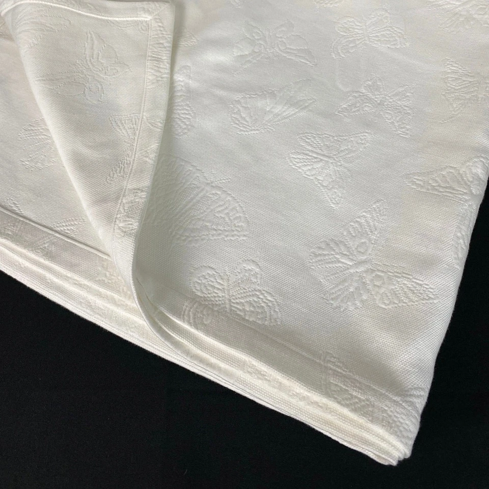 Cobertor Pottery Barn KIDS White Butterfly THROW completo queen todo ALGODÃO 84x96 polegadas - Imagem 3 de 4