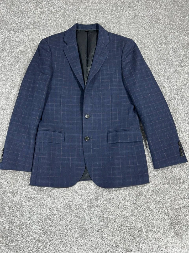 J Crew Ludlow Suit Mens 36 Short Slim Blue Wool Flannel 32x28 - Image 2 of 4