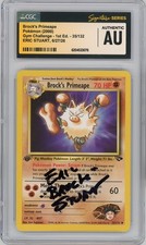 CGC AUTH Eric Stuart SIGNED Brock's Primeape 35/132 Gym Challenge 1st Edition on eBay