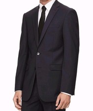 Calvin Klein Suit Jacket Infinite Slim Fit Mens M 40R Black Fitted Blazer NWOT