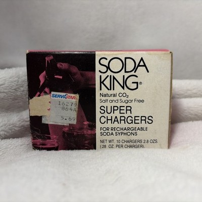KIDDE Soda King Super Chargers CO2 Cartridges for Soda Syphon 1 Box of 10 NOS