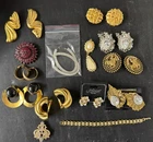 Vintage Lot of Gold Tone Costume Jewelry Chunky
