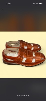 Preowned Stacy Adam s Brown Leather Mens Sandals Size 12 Great Condition