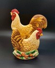 Vtg FITZ AND FLOYD Del Vino: Rooster with Chick Napkin Holder, Colorful Vibrant — photo 2