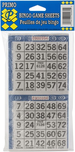 3 Pack Crafty Dab Primo Bingo Game Sheets 4"X8" 125/Pkg-250 Games 00080