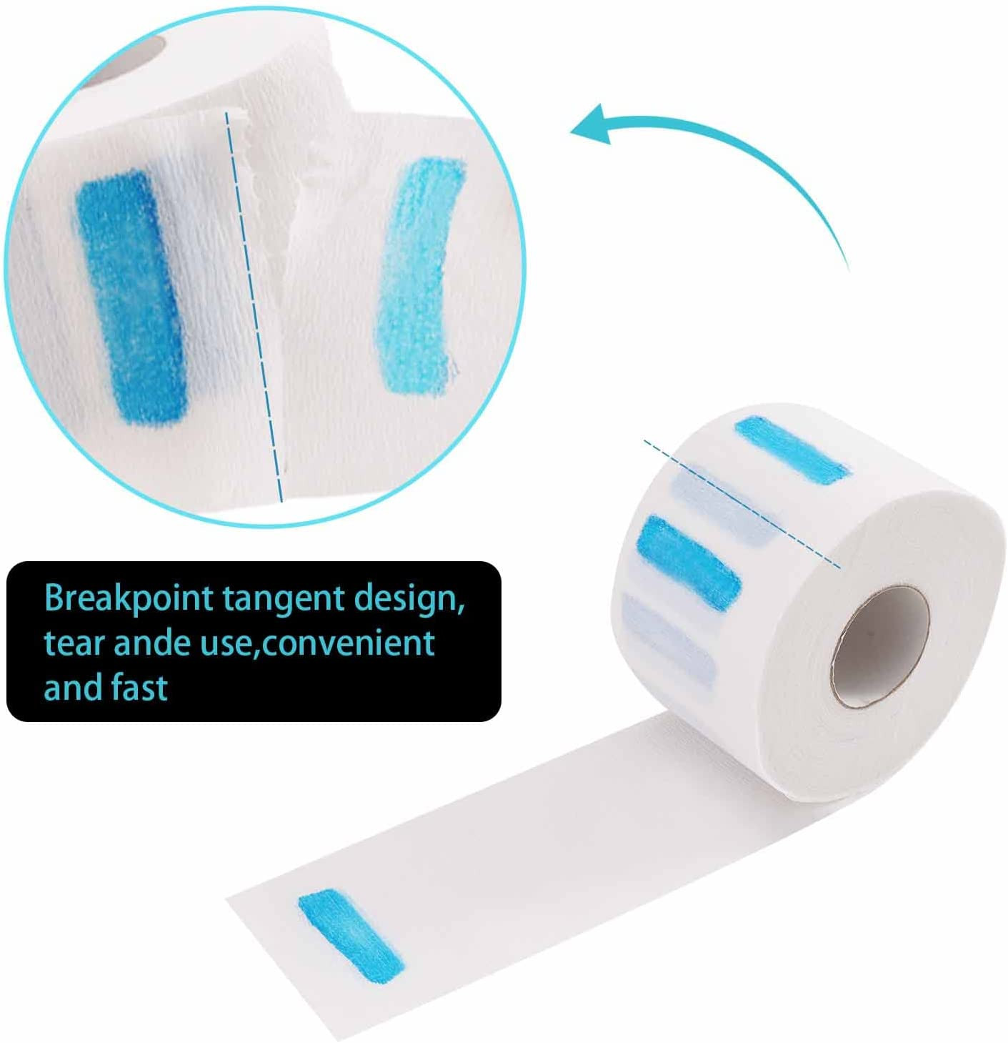 5 Rolls Disposable Neck Strips for Barber Shop,Professional Stretchy Paper Haird