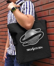 SS Sega Saturn Logo Large Tote BLACK 40&times;48cm