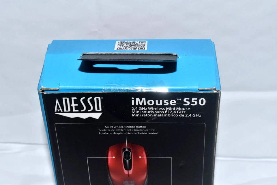 ADESSO S50R iMouse Wireless Mini Mouse, Red. Brand New, Sealed! - Image 3 of 4