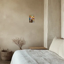 Pop Art Mud Bath Pig Vibrant Color Painting Square Aluminum Wall Art