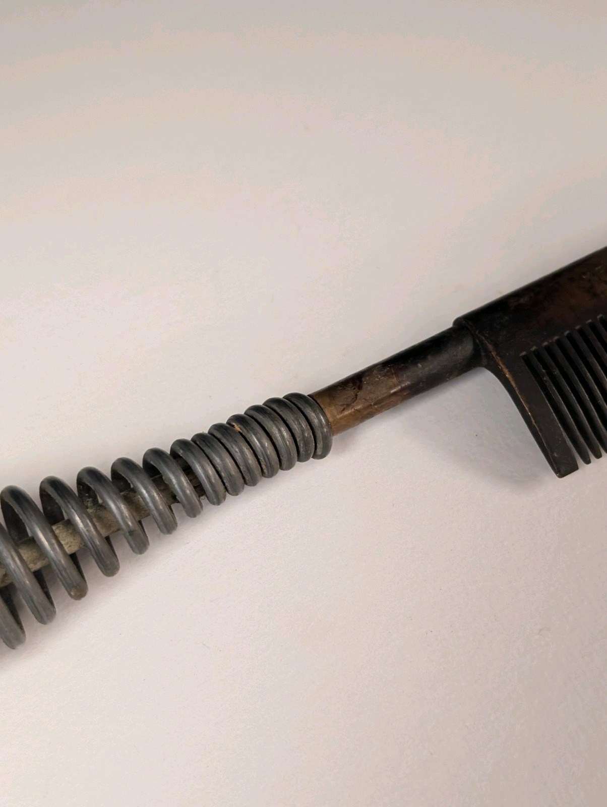 Vintage Kentucky Maid Brass Hair Straightener Pressing Hot Comb Metal Handle