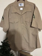 US Marines Defense Logistics Agency Khaki Dress Shirt Mens Size 17 E-3 Lance