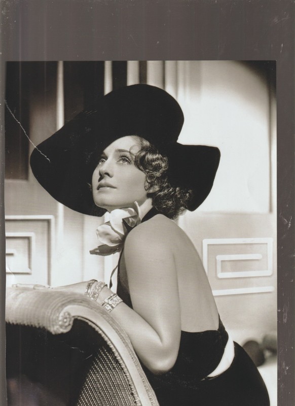 8X10- B&W-BOOK/MAG/PAPER PHOTO OF-NORMA SHEARER-BOTH SIDES- TEAR ON SIDE