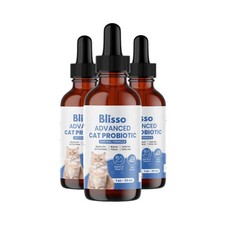 3-Pack Blisso Advanced Cat Probiotic Drops Digestive Support Liquid Drops