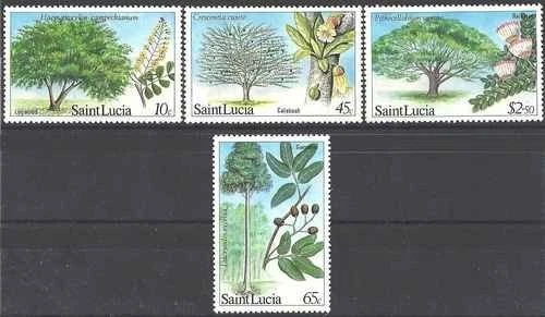 Timbres Flore Arbres Ste Lucie 640/643 ** - 83683FK - Photo 1/1