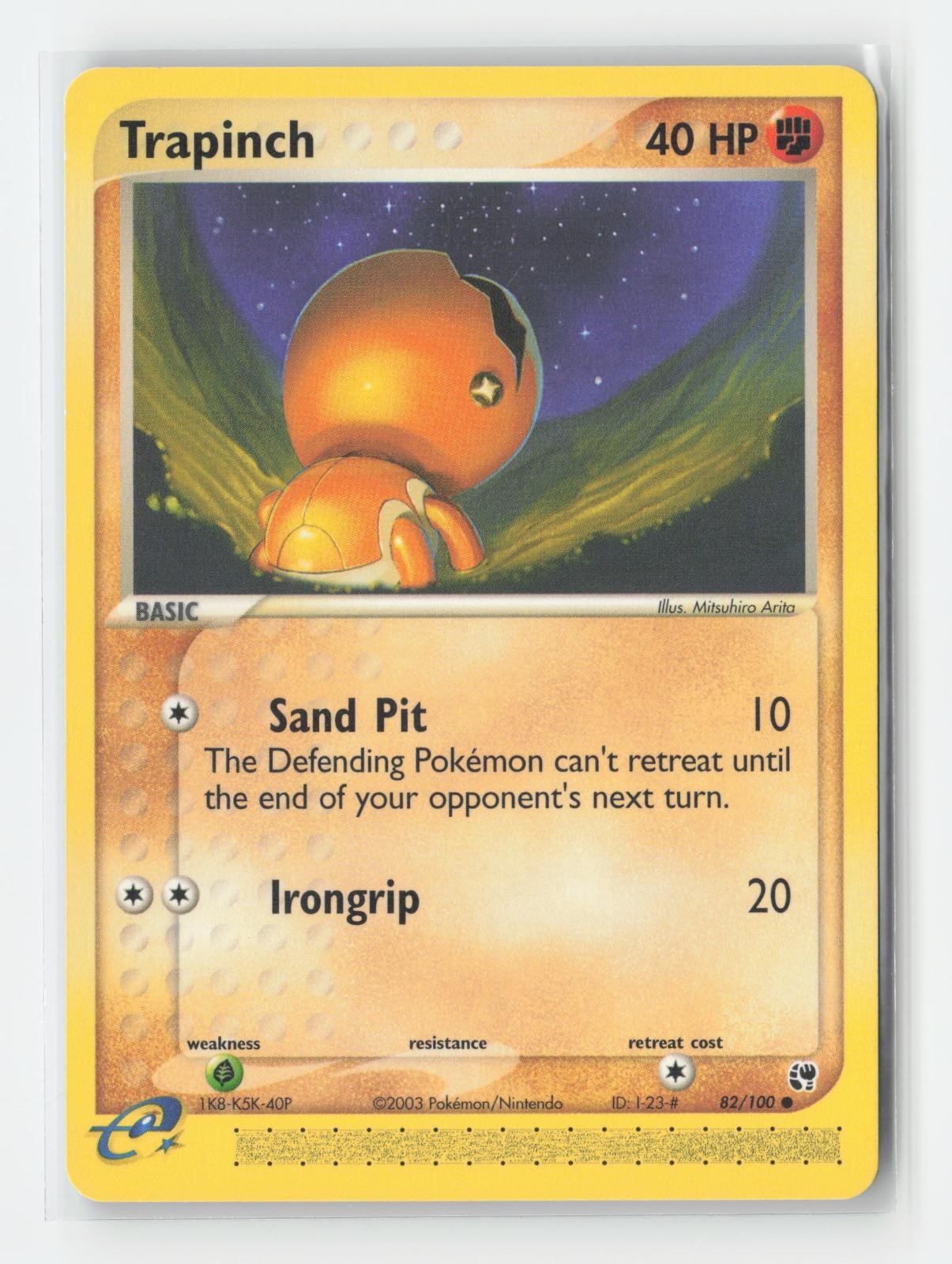 Trapinch 82/100 Common Sandstorm Pokemon Moderately Played