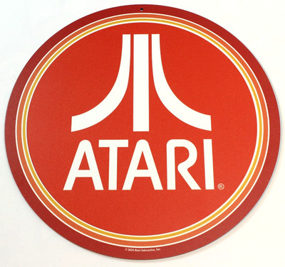 Atari Logo 11'' Round Metal Sign Wall Decor