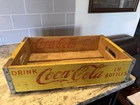 Vintage Coca-Cola Coke Yellow Wooden Crate 1964 Chattanooga Cases