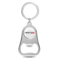 Dodge SRT-8 White Logo Chrome Bottle Opener Metal Key Chain