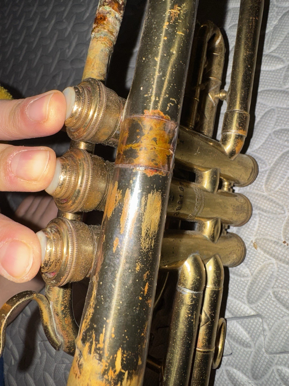 Vintage Buescher Cornet Brass Instrument Serial #289187 AS-IS w/ Case