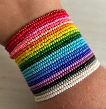 2mm Seed bead bracelet - Elastic - 27 colour choices