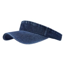 Casquette Baseball En Jean Denim Ajustable Unisexe No Pattern Noir Bleu