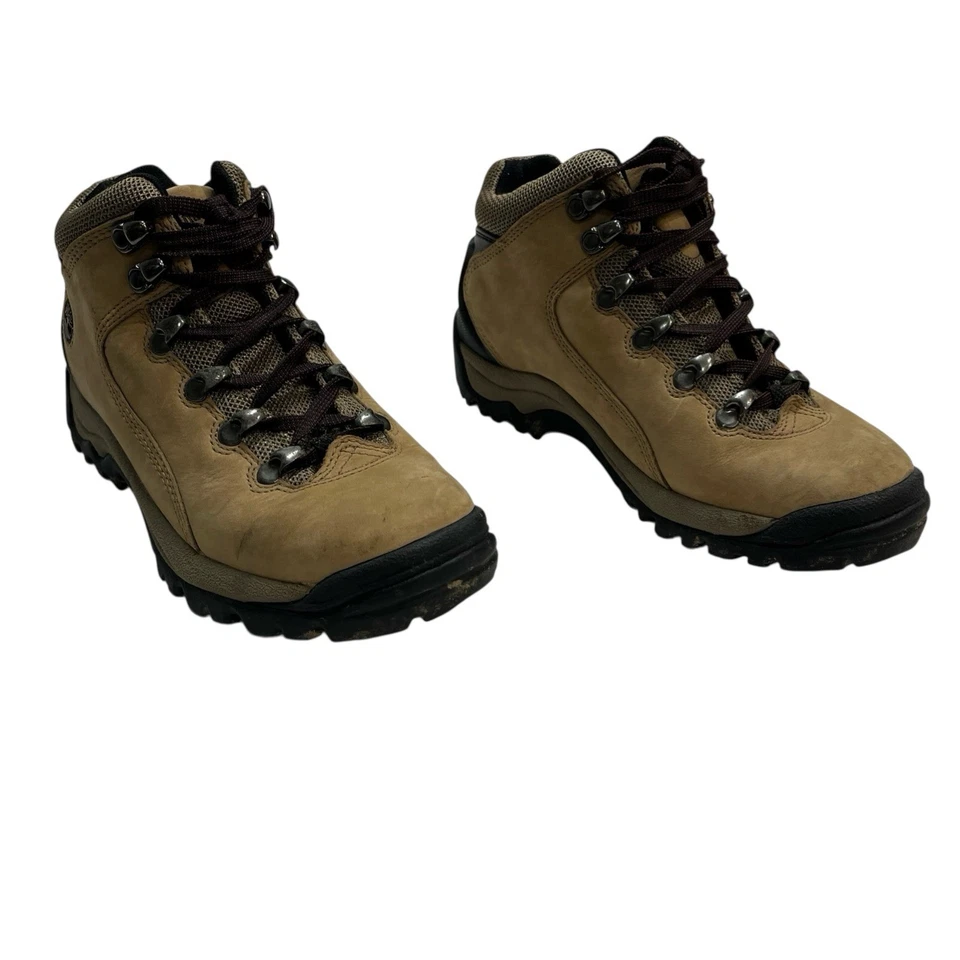 Timberland Botas de Senderismo para Mujer 6 Marrón Tostado Cuero Con Cordones Hasta el Tobillo Exterior Foto 2 de 4
