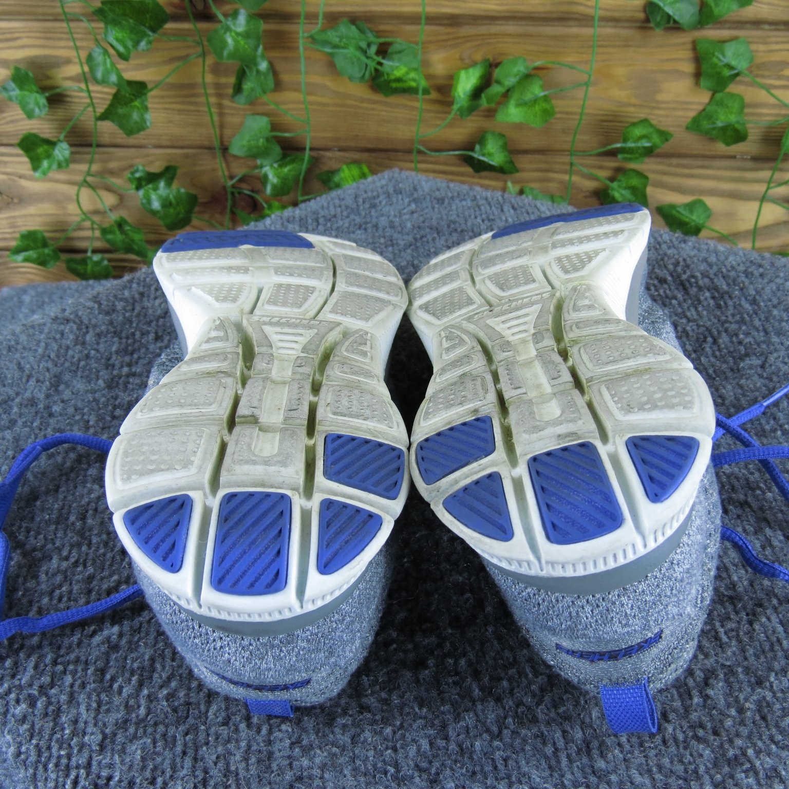 SAOLA Scarpe da ginnastica donna Skechers grigio blu SkechKnit suola flessibile taglia 8 M