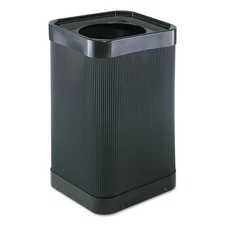 Safco 9790BL At-Your-Disposal 38-gal. Top-Open Waste Receptacle - Black New