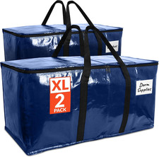 Moving Bags Heavy Duty 2 Pack Blue Extra Large Totes  for Storage  Packing 