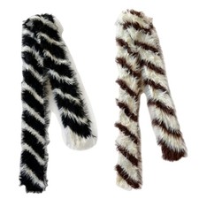 Crochet Striped Long Scarf Adult Narrow Scarf Women NeckScarf Casual Neck Wear