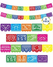 36 FT Cinco De Mayo Decorations, 2 Pack Mexican Party 36FT, Multi-color