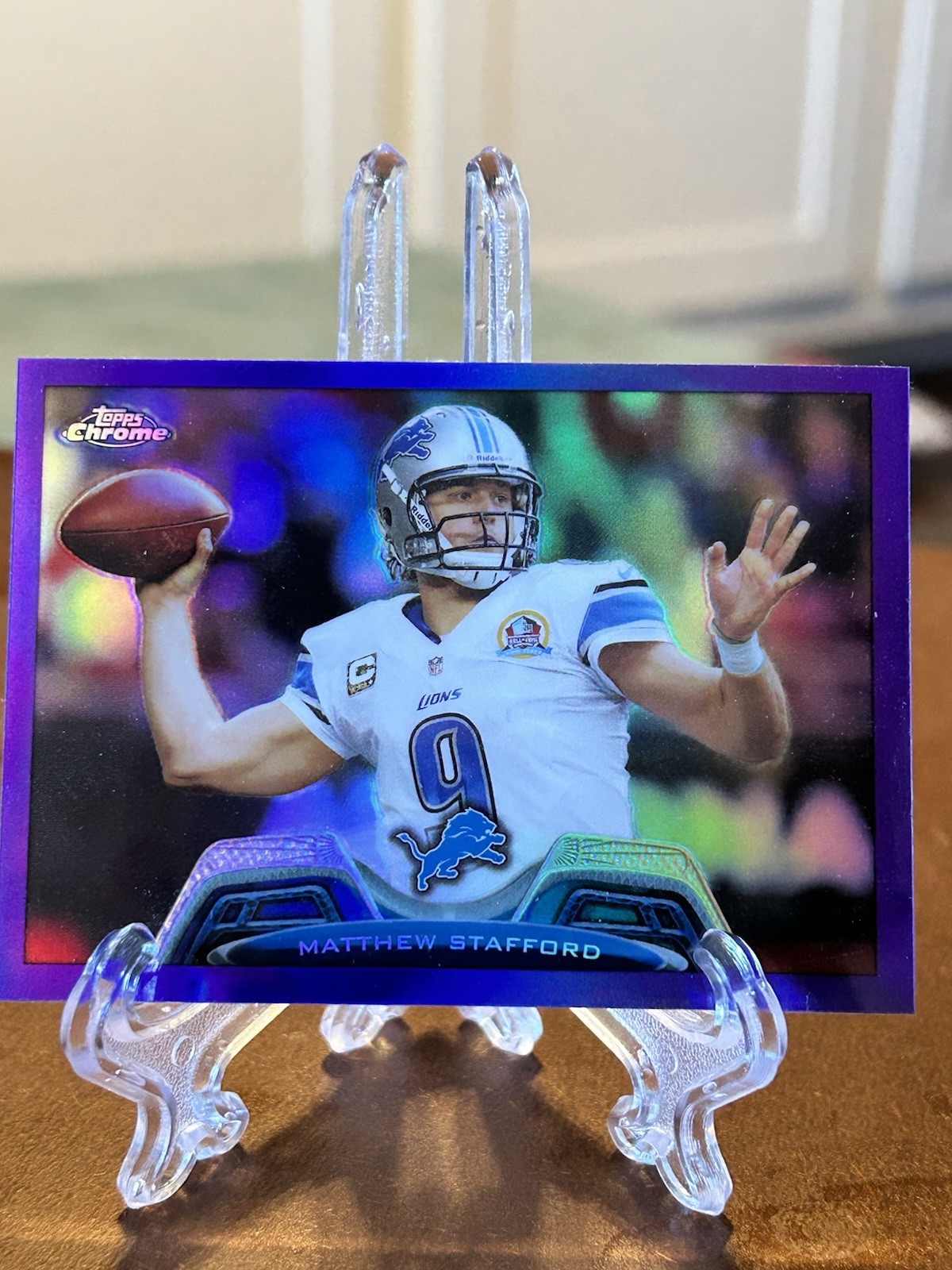 2013 Topps Chrome #140 Matthew Stafford Purple Refractors /499 Detroit Lions