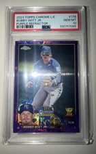 2023 Topps Chrome Logofractor Bobby Witt Jr. Purple #/250 PSA 10 Rookie Cup Gem