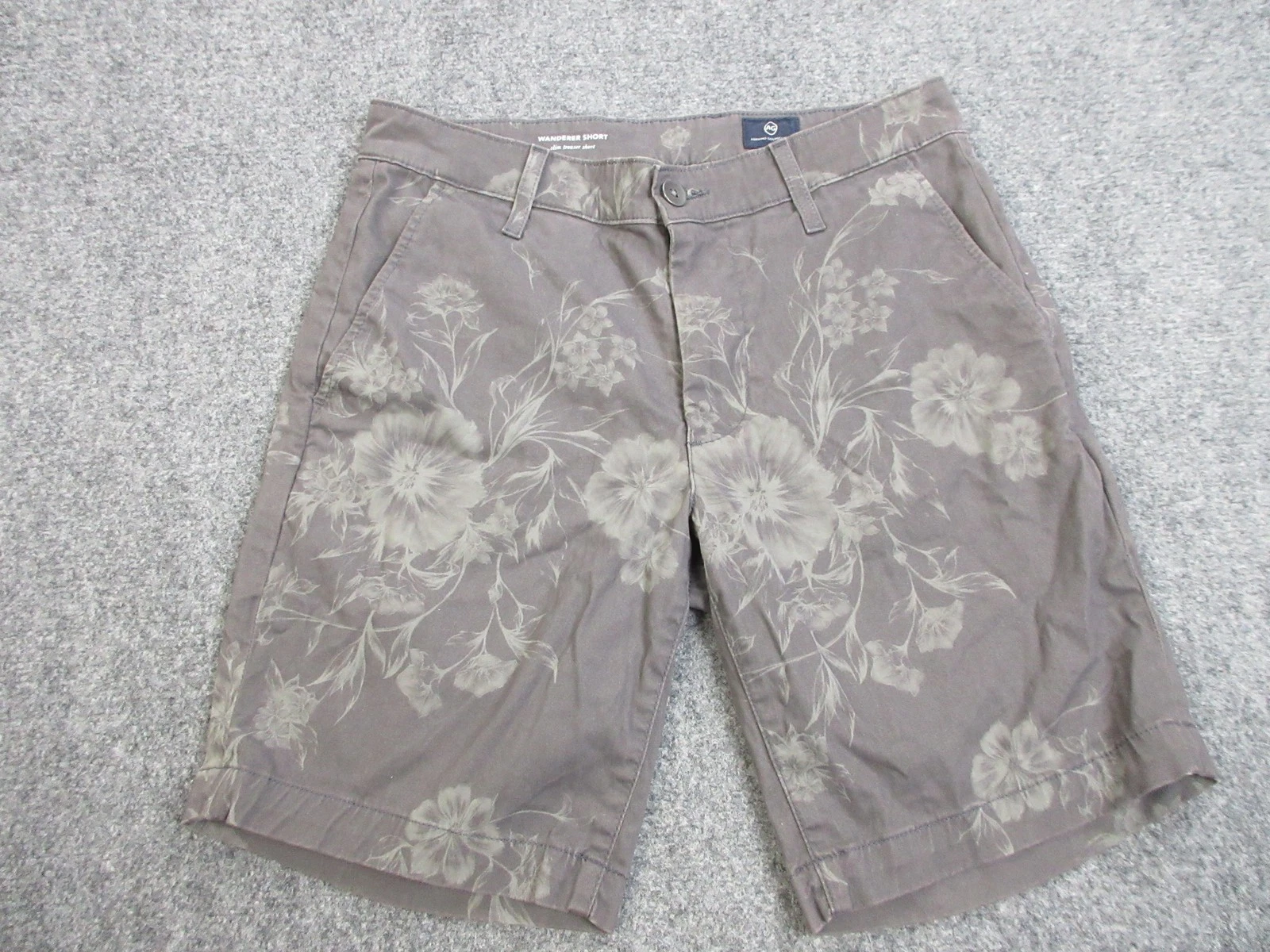 AG Adriano Goldschmied Wanderer Shorts Mens 29R Slim Fit Floral Summer Casual