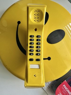 【SALE!】スマイリーフェイス電話機 VTG 90s 1996 Telemania Happy Smiley Face Landline Telephone