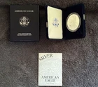 2000-P Proof Silver American Eagle 1 oz .999 Fine Silver Dollar w/ Box & COA