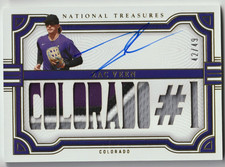 Zac Veen 2023 National Treasures Signature Names Holo Gold Patch Auto #42/49
