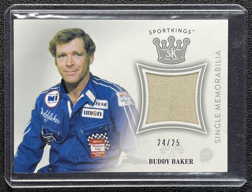 BUDDY BAKER 2018 SPORTKINGS #SM-BB SINGLE MEMORABILIA SILVER WORN SUIT RELIC /25