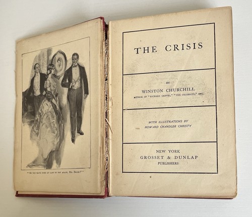 Antique The Crisis Winston Churchill Hardcover 1905 Howard Chandler Christy - Picture 3 of 7