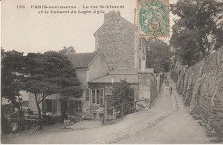 CPA 75 / PARIS / MONTMARTRE / LA RUE ST VINCENT / CAB ARET DU LAPIN AGILE