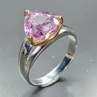 Gemstone Natural Kunzite Ring 925 Sterling Silver Size 8 /R473633