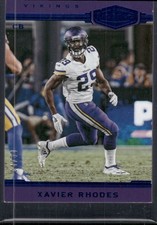 XAVIER RHODES 2018 Panini Plates & Patches Blue Parallel #D /50 Vikings