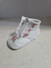 Porcelain Baby Shoe Collectible missing shoe ribbon 