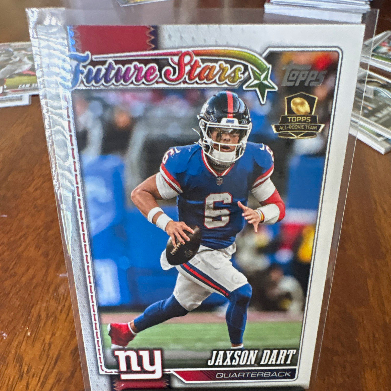Topps Jaxson Dart New York Giants Future Stars Insert Card #FS-14