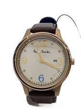 Paul Smith Analog Leather Timepiece Black